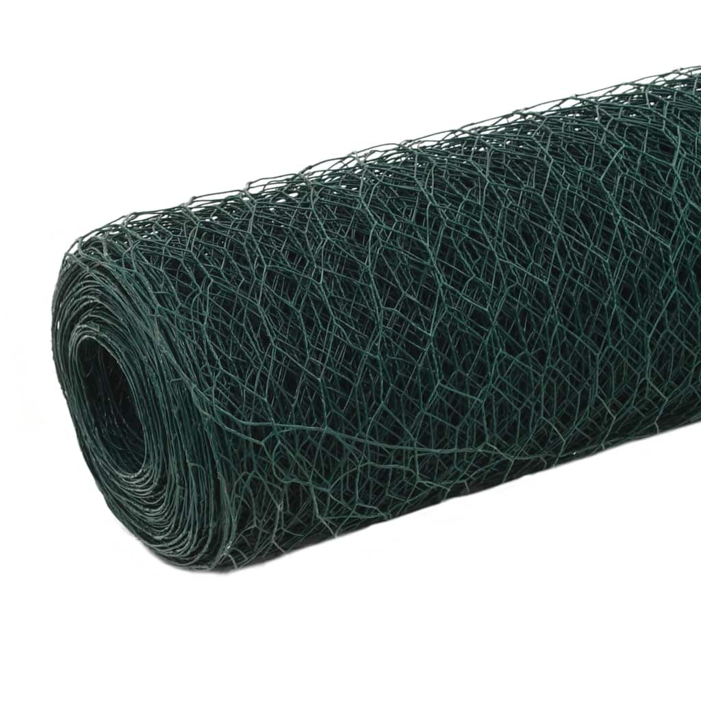 vidaXL Drahtzaun Stahl mit PVC-Beschichtung 25x1,2 m Grün Produktbild 