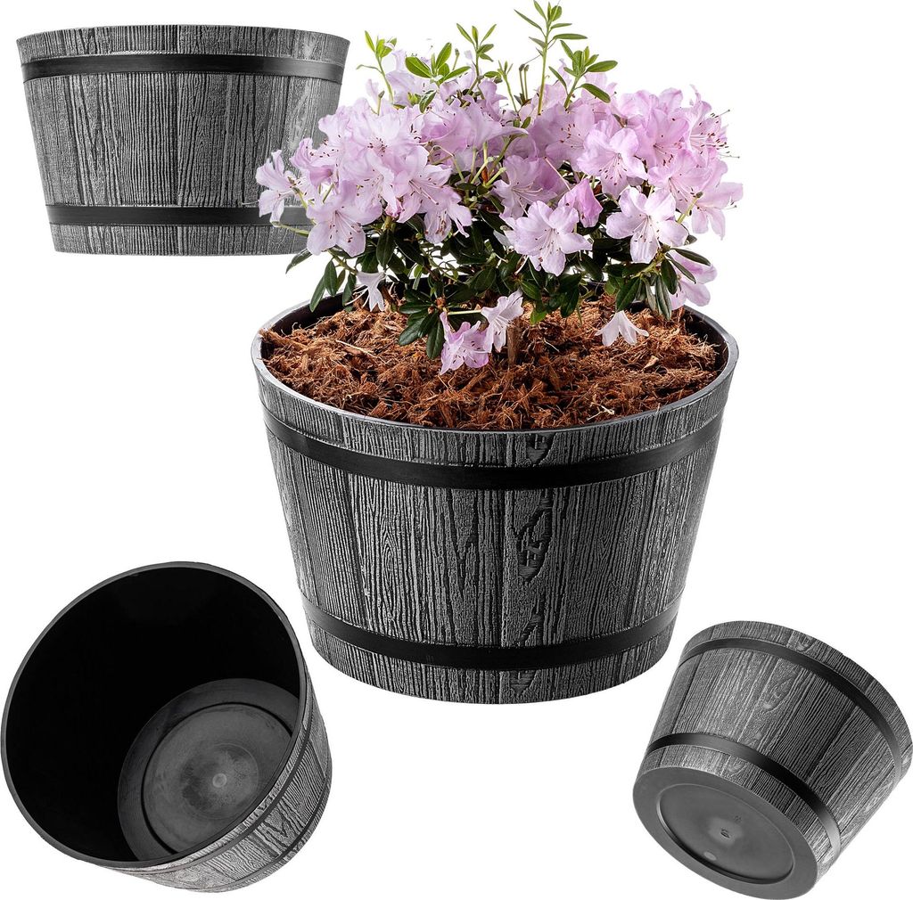 KADAX Blumentopf Blumentopf 30 cm Abdeckung mit Einsatz Blumenständer aus Kunststoff