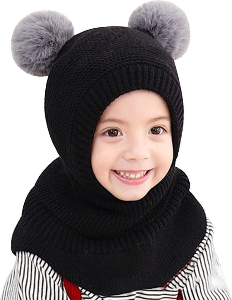 Warm Mütze und Schal Set für Jungen Mädchen 3-6 Jahre, Baby Produktbild 