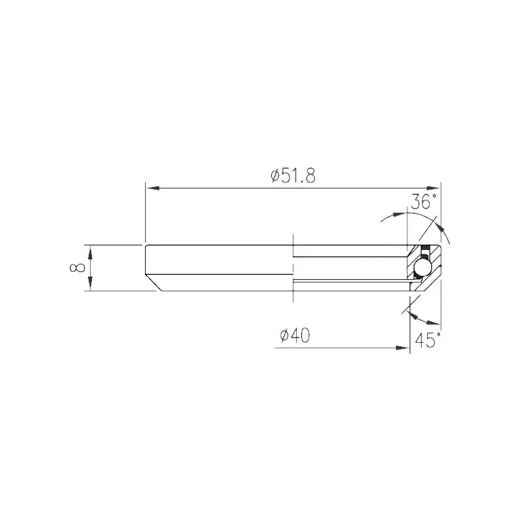 Roulement FSA TH-073 SuperLight MR110R 1 1/2 pour Jeu de Direction