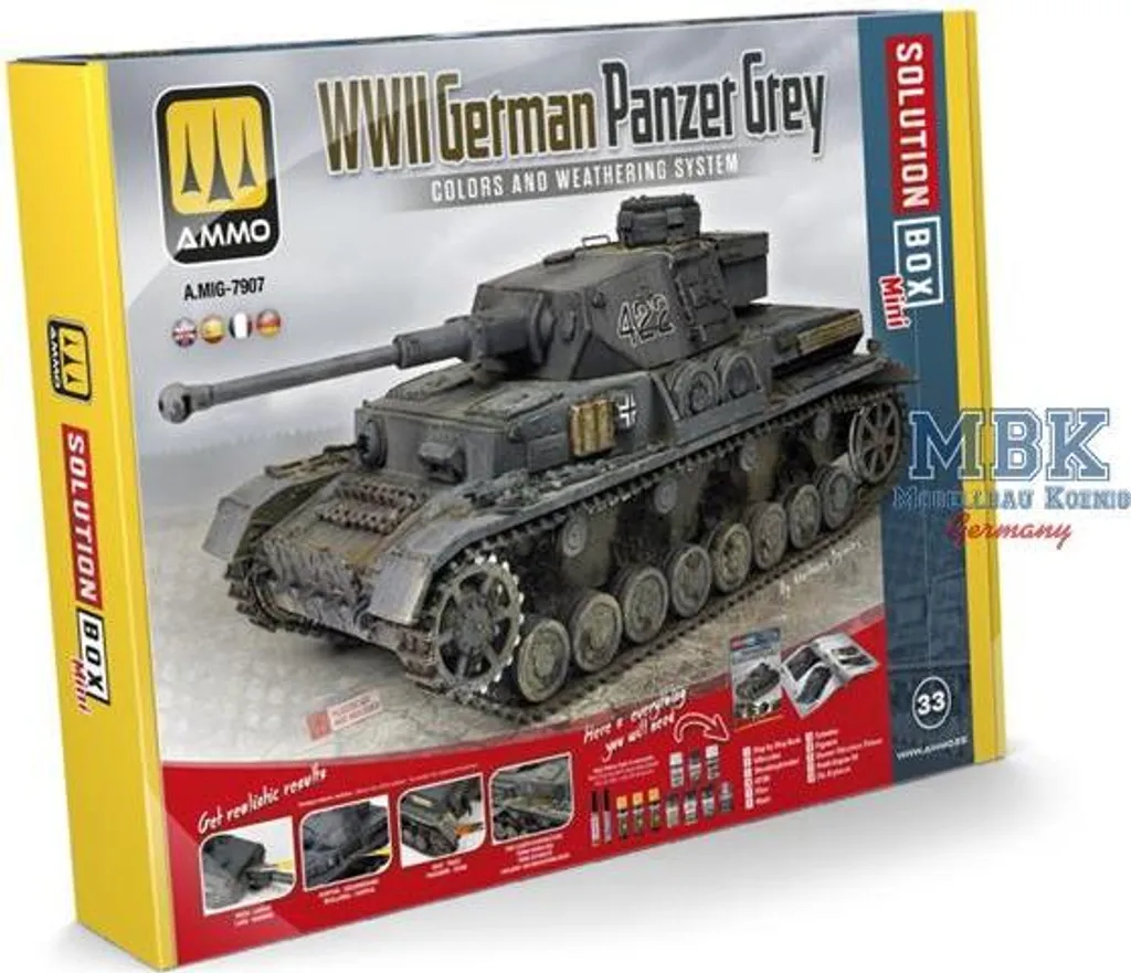 Kit Peinture Blindé Allemand AMIG7907 pour Maquettisme Seconde Guerre
