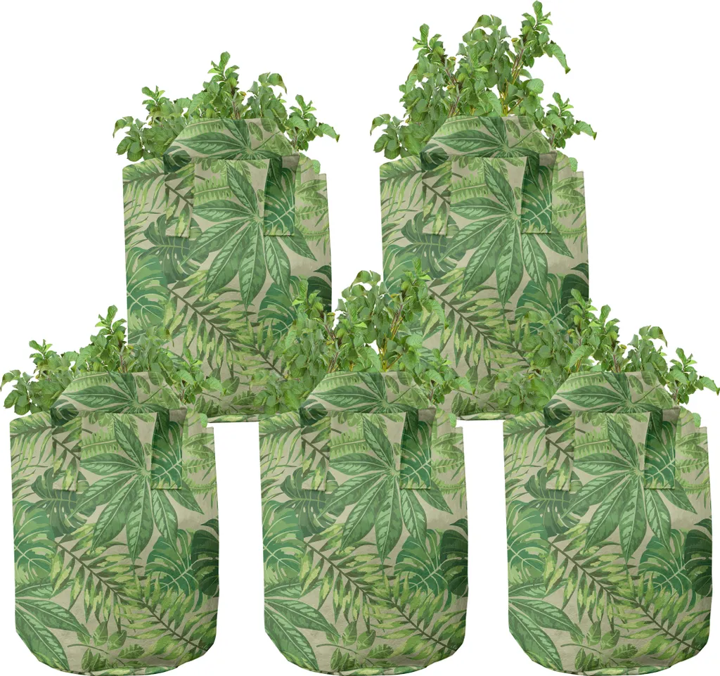 Sac de Plantation en Tissu avec Poignées 7 Gallons Vert Pomme - Lot de 5