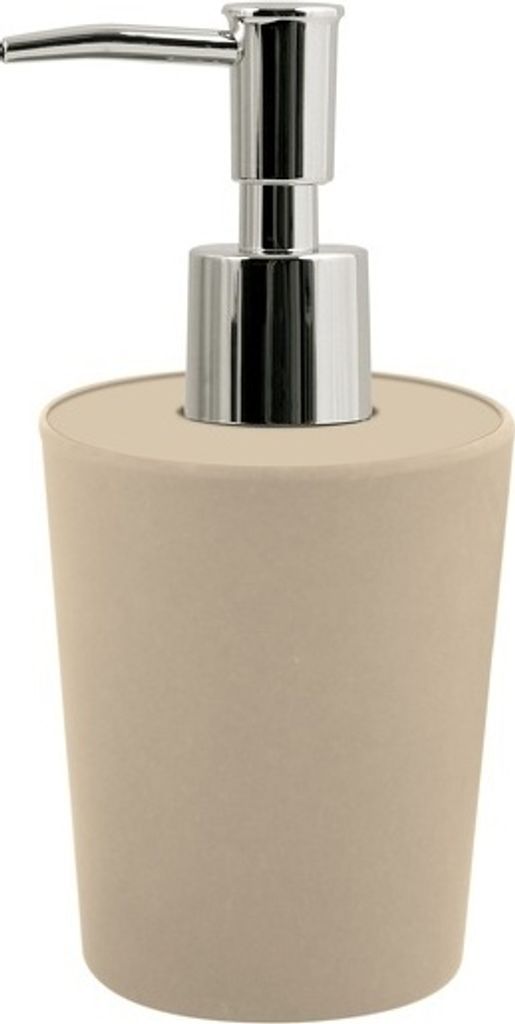 Spirella Seifenspender "Takeo" | mit Edelstahlpumpe | Flüssigseifen-Spender | Bambus | 400ml | Langliebig, Umweltfreundlich und Robust | Beige