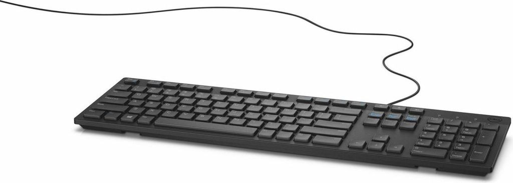 DELL kabelgebundene Tastatur – KB216 - UK (QWERTY) - schwarz - (RTL BOX), Volle Größe (100%), Kabelgebunden, USB, QWERTY, Schwarz
