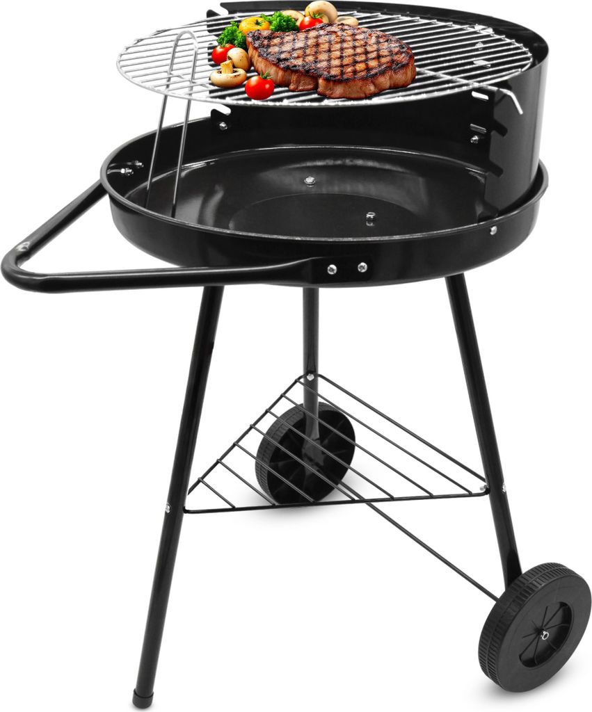 Carrello barbecue con ruote e griglia regolabile - 68 x 42 Immagine del prodotto 