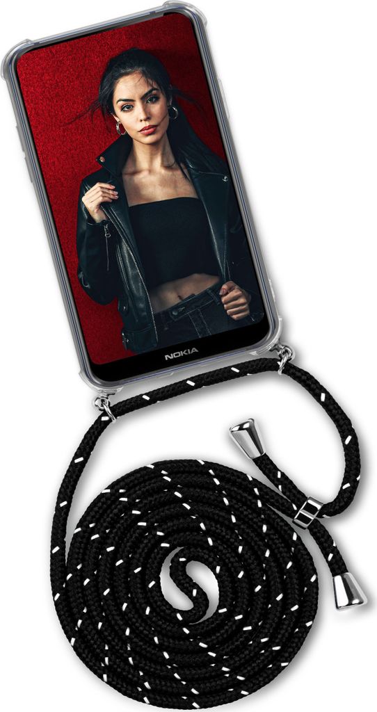 TWIST-Case + TWIST-Cord für Nokia 7.1, Farbe:Sweet Pepper (Silber)