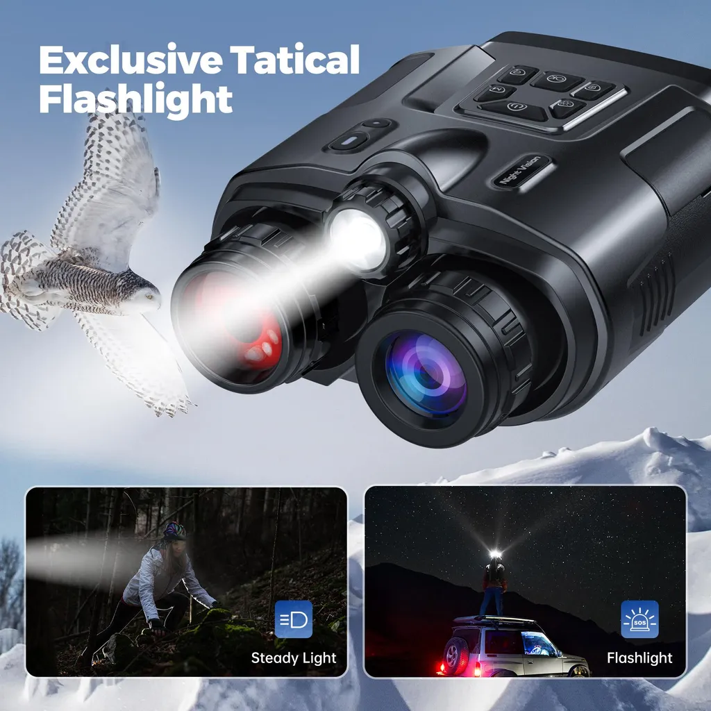 Jumelles infrarouges 4K UHD pour observation nocturne et zoom puissant 8x - 2