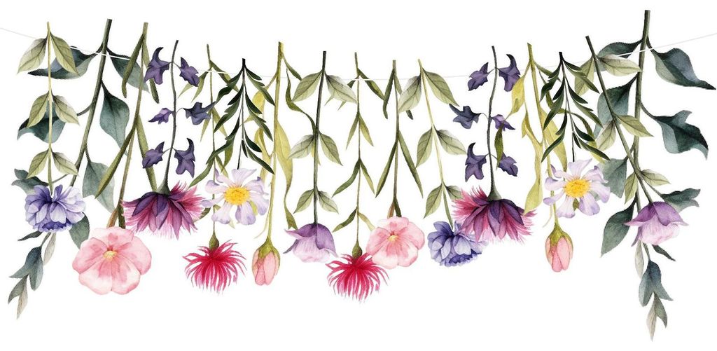 DIY Frühlingsblumenbanner, handgefertigt aus Papier, Feenblätter, Blumengirlande zum Aufhängen, Dekoration für Hochzeiten, Babypartys, Geburtst...