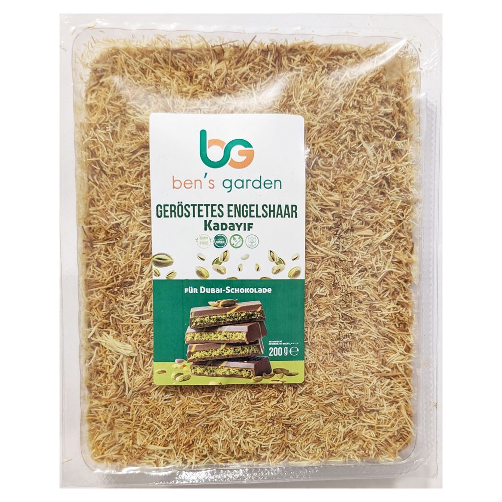 Geröstete Kadayif für Dubai Style Schokolade - Engelshaar -Knusprig & Lecker 200g - Ohne Zusatzstoffe -Ohne Transfette - 100% natürlich - Ben's ...