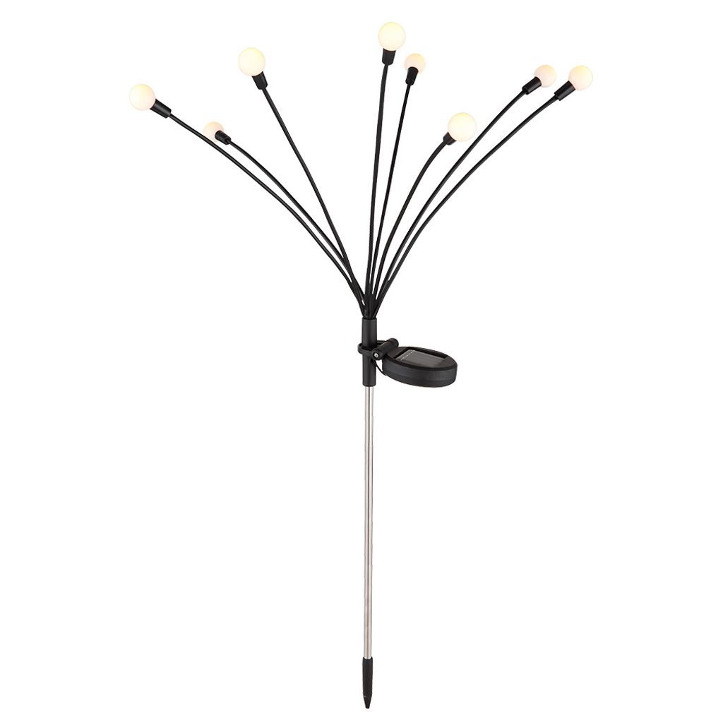 GLOBO 336090-8 Solarleuchte Edelstahl, 8x LED