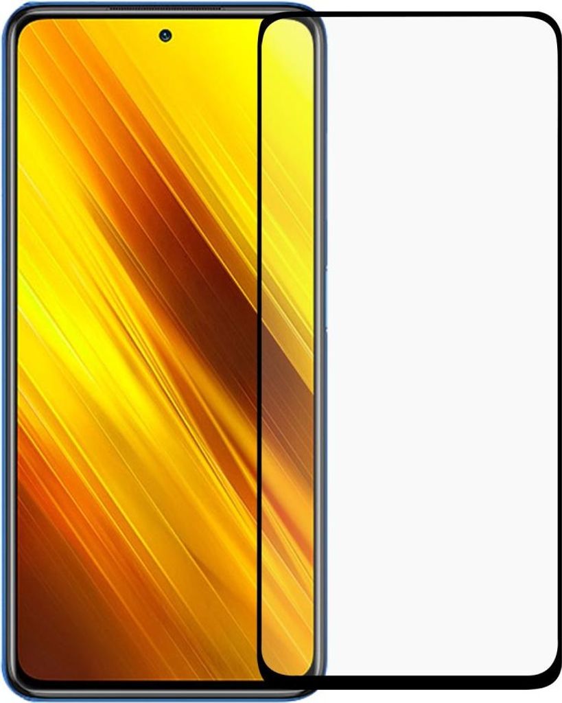 Xiaomi Poco X3 Displayschutz - Full-Cover 9H Panzerglas - Schwarz