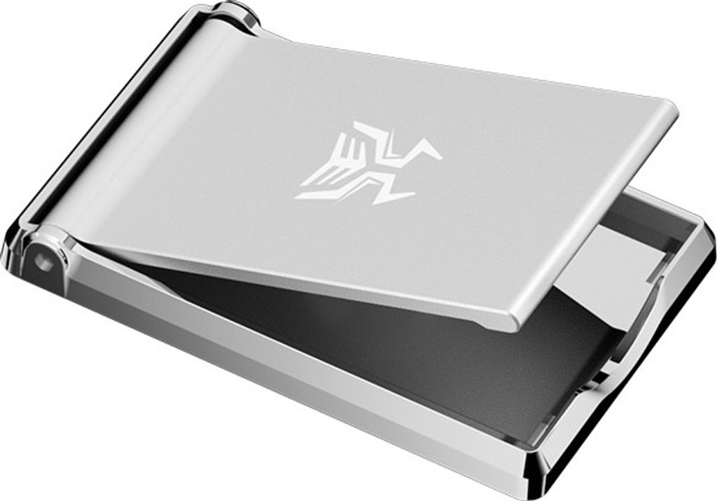 Leichter Handyhalter Kreativer Mini-Falten-Supportrahmen Tragbarer Stand mit Dreieck Design Silber