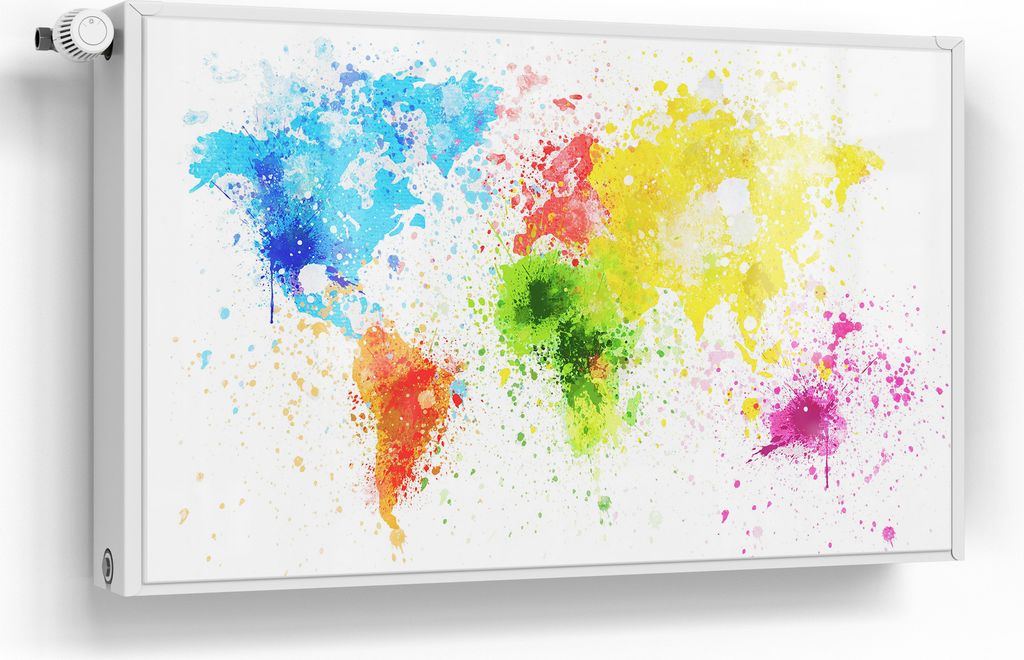 DEQORI Magnetmatte Heizung Standard 100x60 cm 'Farben der Welt' Magnetfolie