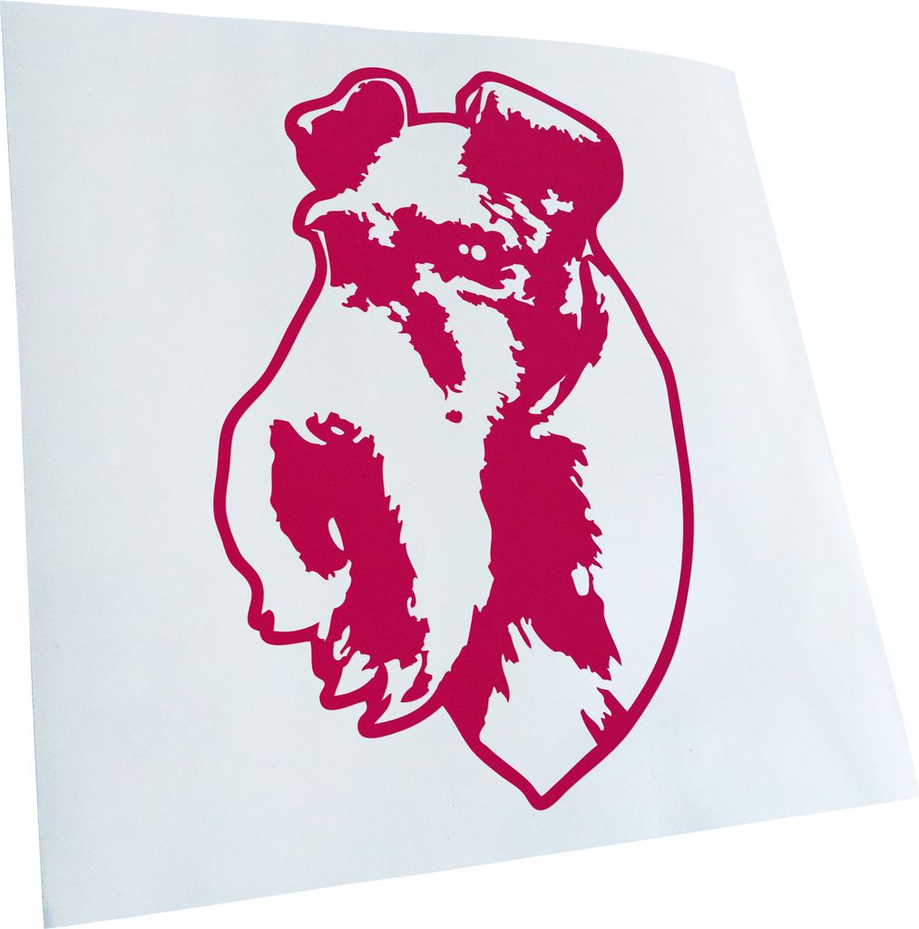 Kiwistar - Autoaufkleber - Fox terrier Hund - Pink - 40x27cm - Aufkleber für Auto, Laptop, Fahrrad, LKW, Motorrad mehrfarbig JDM Decal Racing