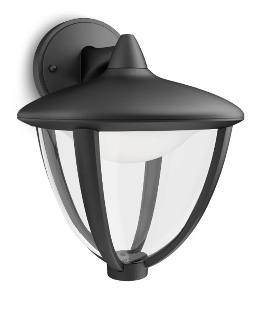 Lampe murale Philips myGarden pour Terrasse et Jardin Noir Aluminium IP44