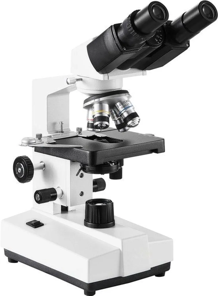 Microscope de laboratoire 40x-2500x LED avec platine double couche