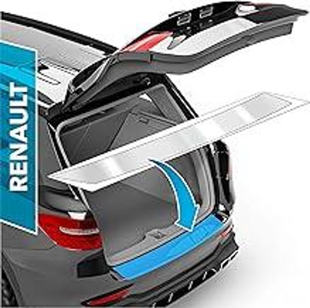 Auto Ladekantenschutz Folie für Renault Clio 5 (V) I 2019-2025 - Stoßstangenschutz, Kratzschutz, Lackschutzfolie - Transparent glänzend Selbstkl...