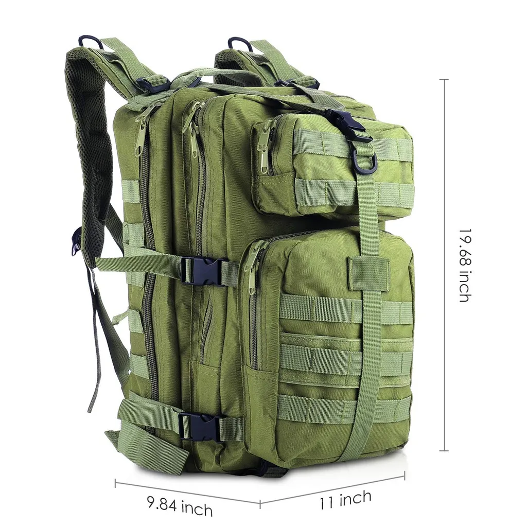 Sac à dos tactique 35L Vert Armée - Assault Pack Militaire avec Système MOLLE