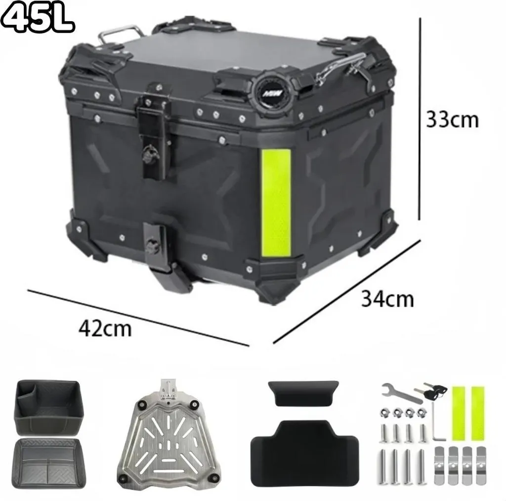 Top Case Moto MTC004-45L en Aluminium Étanche - Coffre Arrière Robuste - 2