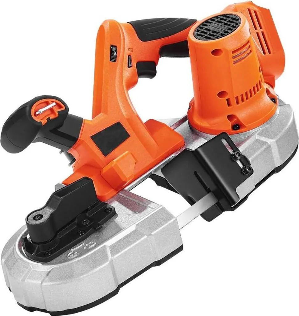 Scie à ruban portative pour métal et PVC 20V, vitesse variable précise