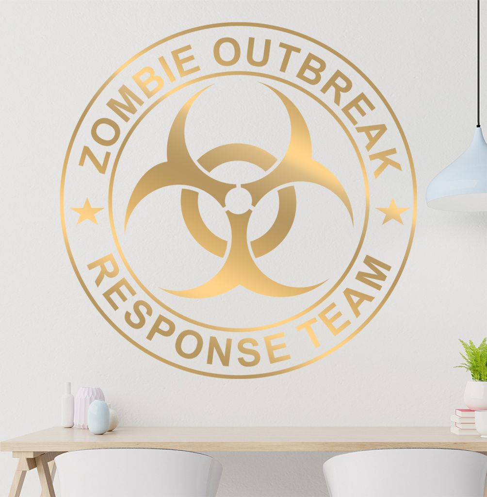 Zombie Outbreak Wandtattoo in 6 Größen - Wandaufkleber Wall Sticker - Dekoration, Küche, Wohnzimmer, Schlafzimmer, Badezimmer