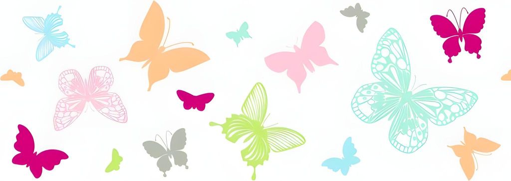 Heyda 203584484 Fenster Tapes "Butterflies" 200 x 7,5 cm