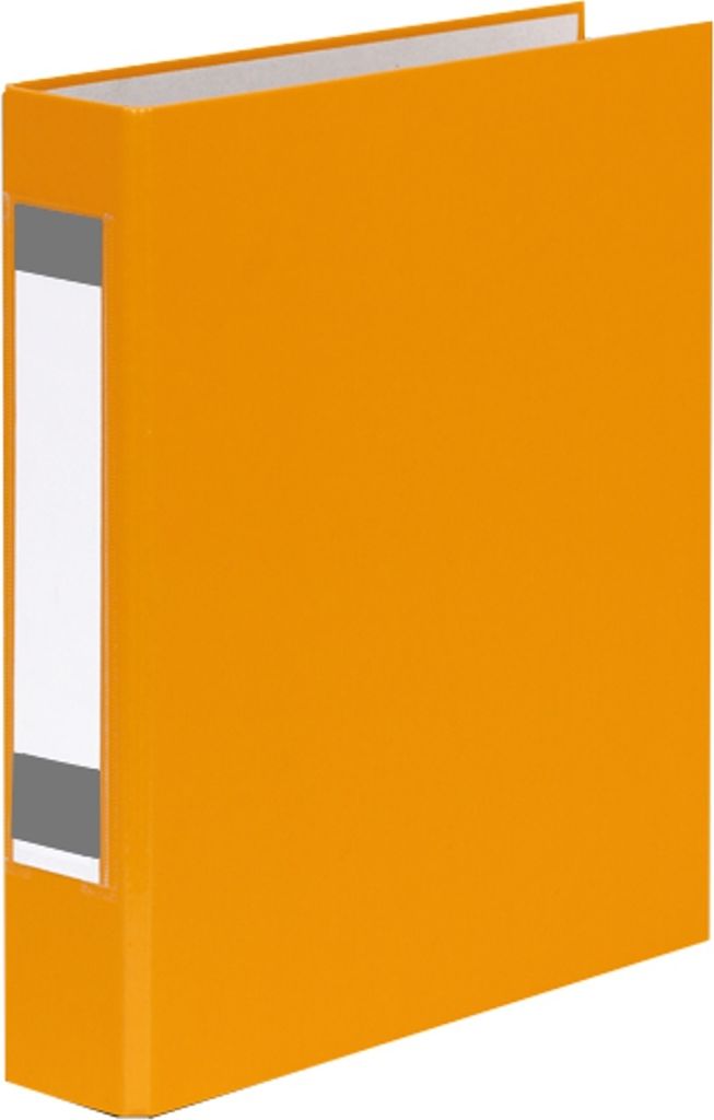 10x Ringbuch mit Rückenschild / DIN A5 / 2-Ringmechanik / Farbe: gelb