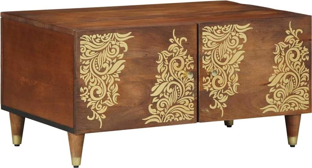 Couchtisch Honigbraun 80 x 50 x 40 cm Massivholz Mango