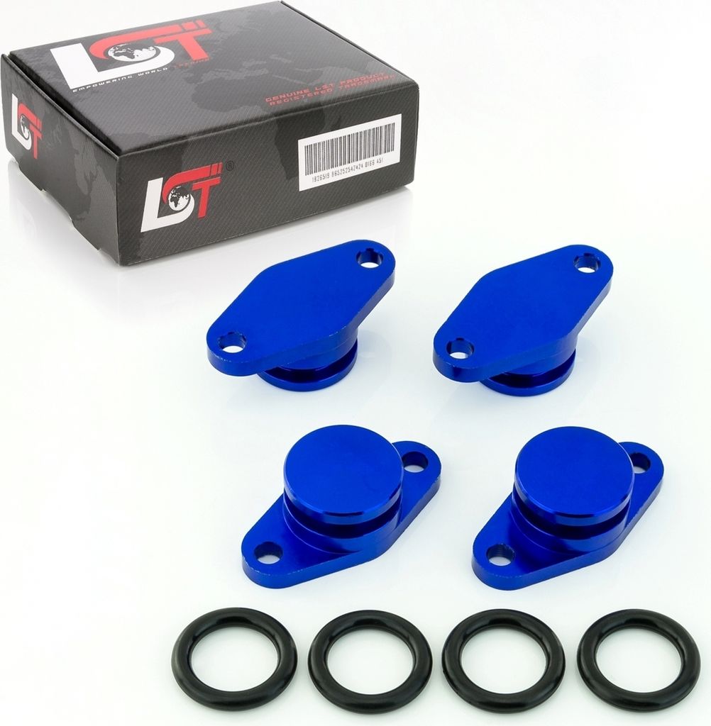 Drallklappen Set 4x 22mm blau mit O-Ring Ansaugbrücken für BMW X5 X6 3er 5er 7er