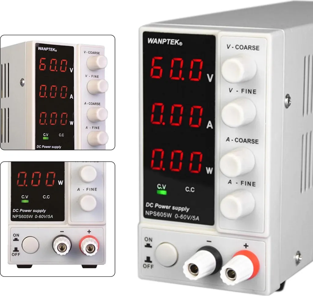 Alimentation stabilisée réglable NPS605W 220V - Affichage LED Blanc