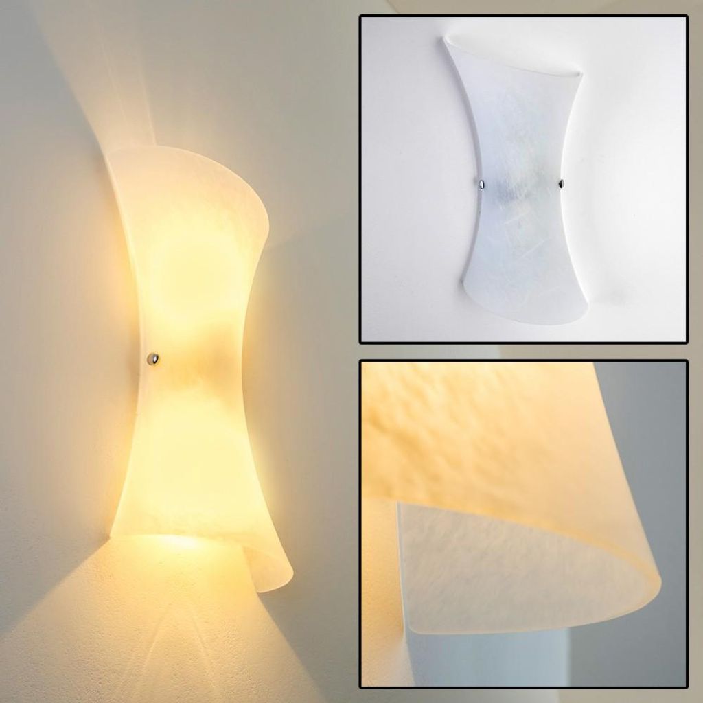 Aurighi »Aurighi« Wandlampe aus Metall/Glas in Weiß Produktbild 