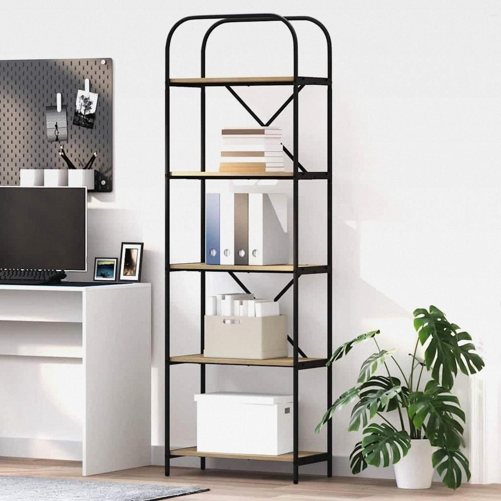 Bücherregal Sonoma-Eiche 60 x 30 x 183 cm Holzwerkstoff Lagerregal für Garage, Abstellraum, Kellerregal