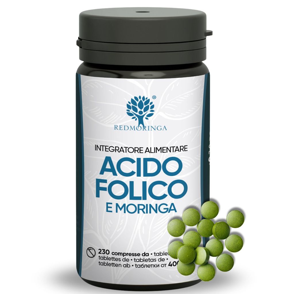 Nahrungsergänzungsmittel mit Folsäure und -Moringa - Perfekt für die Schwange – 1 Flasche