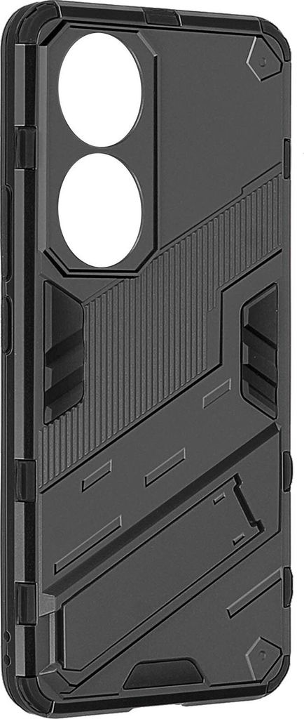 Hybrid Handyhülle für Honor 90 mit klappbarem Ständer - Schwarz