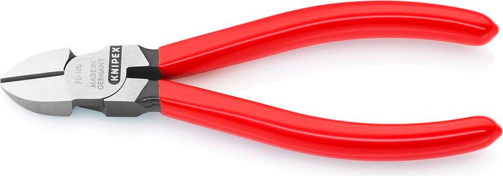 Knipex Seitenschneider DIN ISO 5749 Länge 140mm mit Facette poliert Kunststoff-Überzogen - 70 01 140 SB