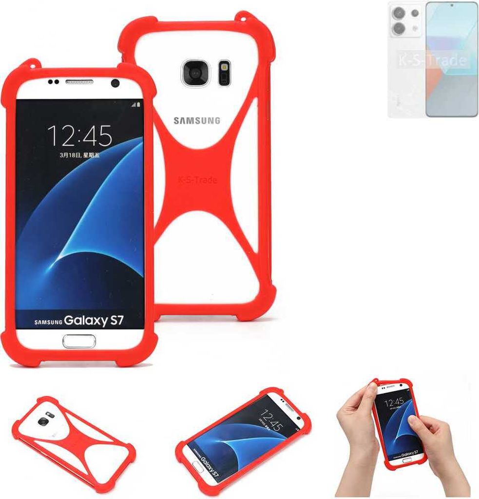 K-S-Trade Handy-Hülle kompatibel mit Xiaomi Redmi Note 13 Pro Schutz-Hülle Bumper Silikon Schutz Hülle Cover Case Silikoncase Silikonbumper TPU