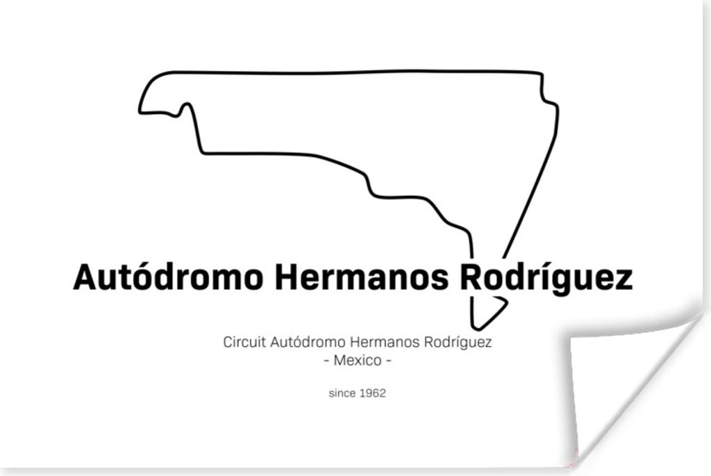 MuchoWow Poster Mexiko - Rennstrecke - Formel 1 90x60 cm - Schlafzimmer