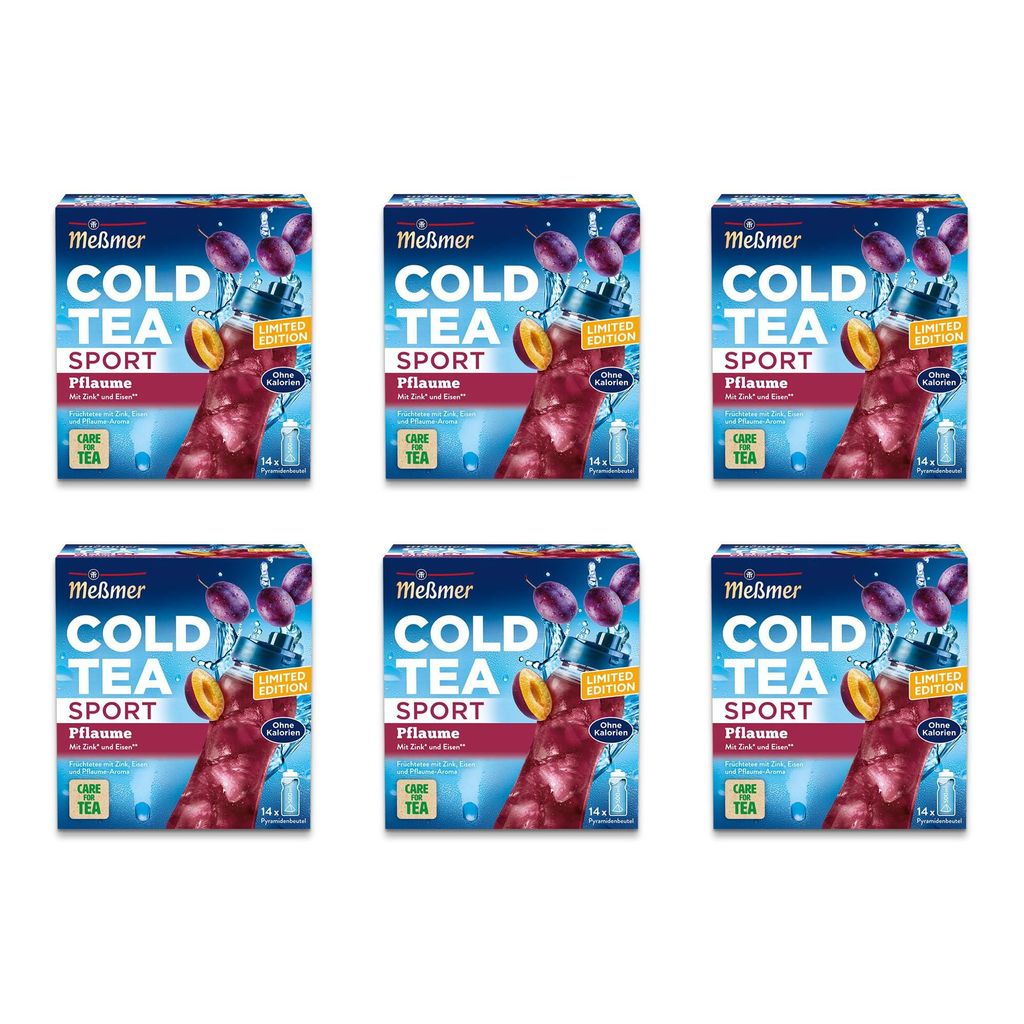 Meßmer Cold Tea Sport Pflaume | Vorteilspack 6 x 14 Produktbild 