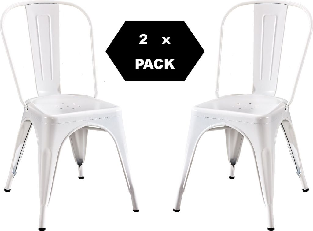 Menge von 2 industriellen Stil Metall Stuhl für Küche Cafe Bistro Tolix Design