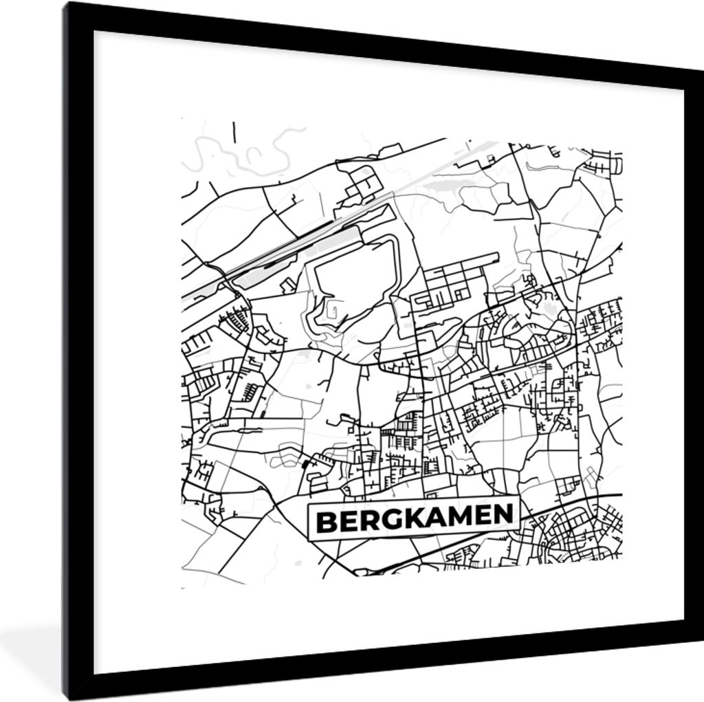MuchoWow® Gerahmtes Poster Karte - Mountain Champlain - Produktbild 