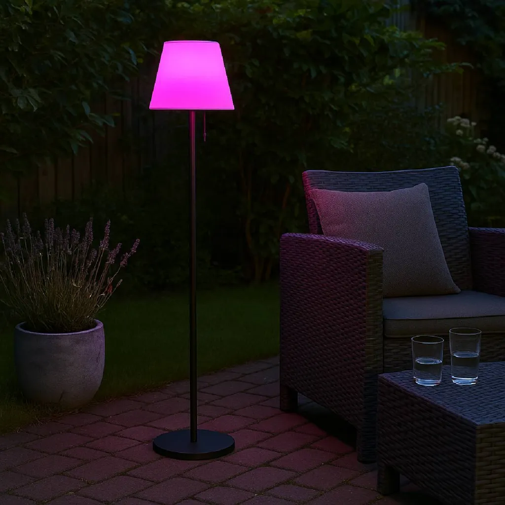 Lampada da terra a LED nera 106 cm - 3