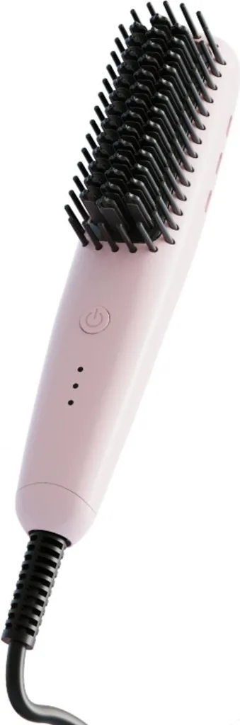 Spazzola INF Mini Lisciante Portatile - 3 Livelli Calore e Ioni Rosa