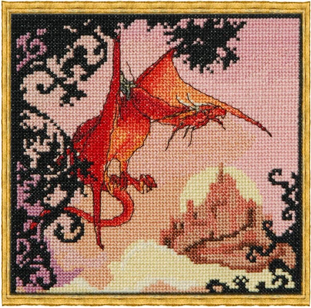 Nimue Kreuzstich Papier-Zählvorlage "Roter Drache", 121G