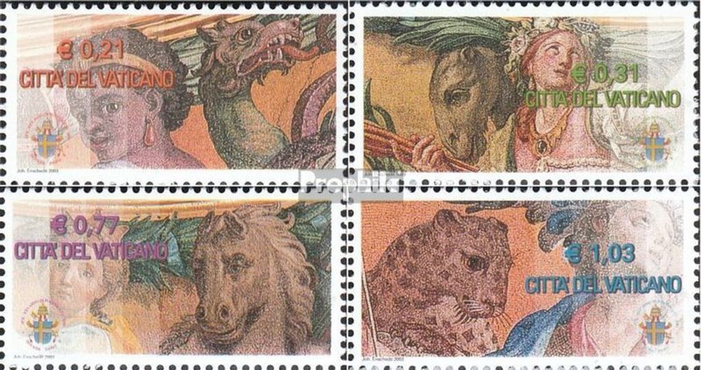 Briefmarken Vatikanstadt 2003 Mi 1463-1466 (kompl.Ausg.) gestempelt Mosaiken