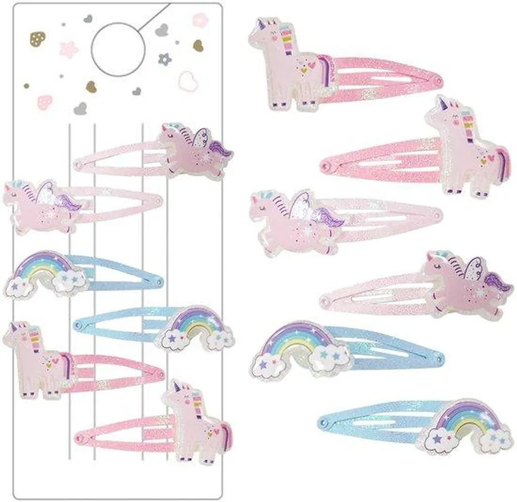 Barrettes licorne antidérapantes pour filles lot de 6 fixations solides