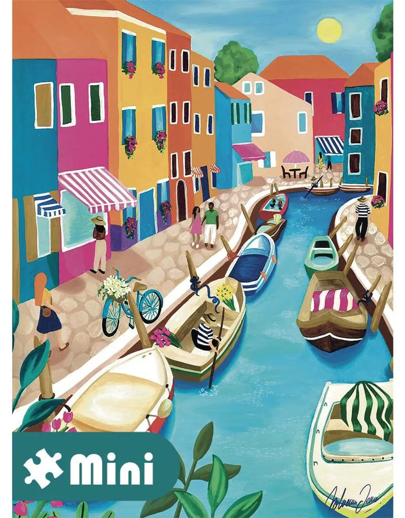 Puzzle Mini Burano Pieces & Peace de 96 pièces - Jeu coloré et compact
