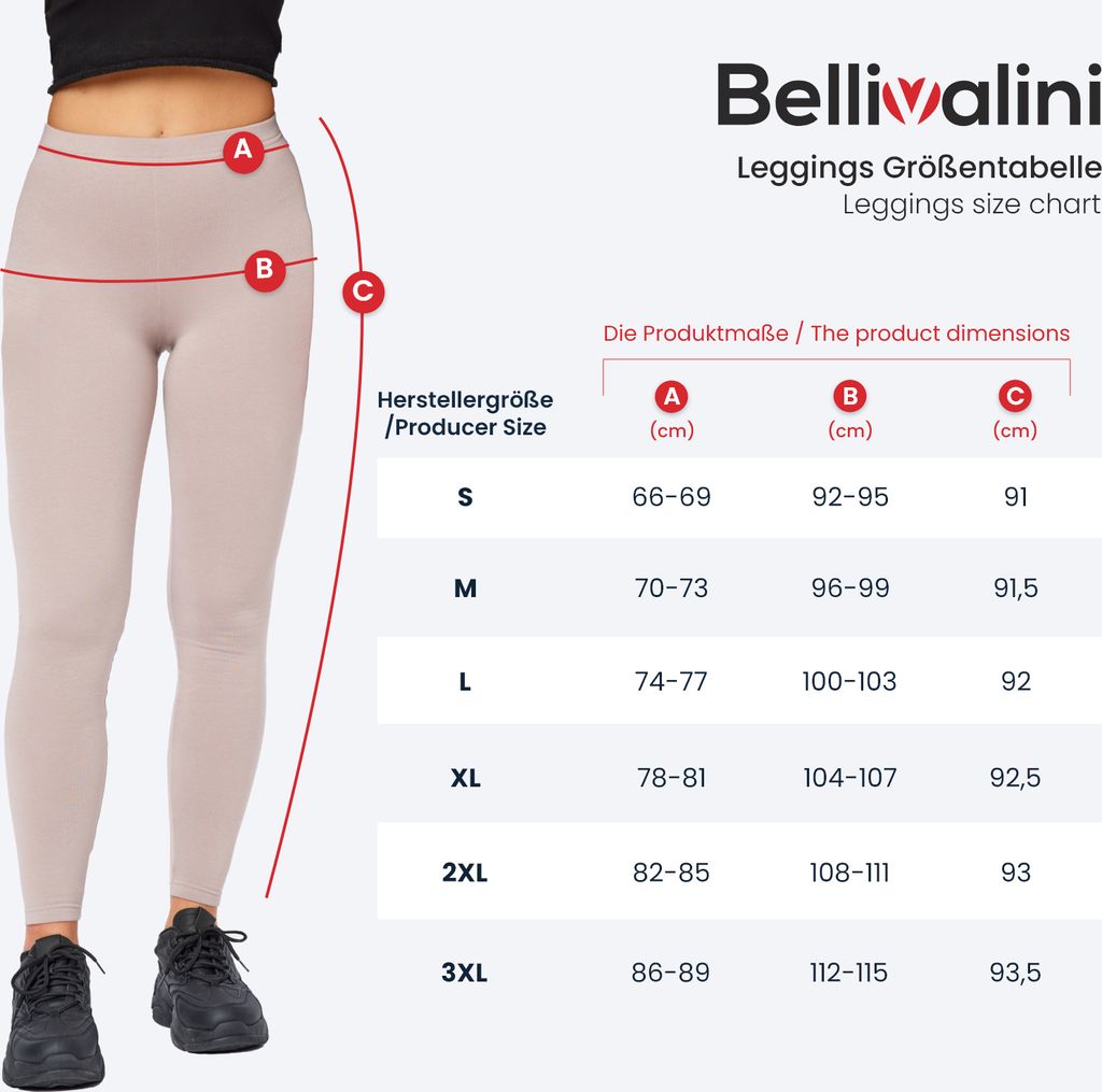 Bellivalini Damen Thermo Leggings Gefüttert