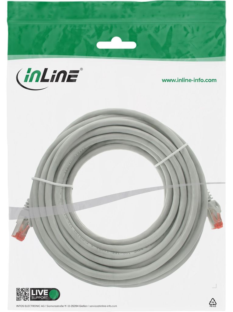 InLine Patchkabel, S/FTP (PiMf), Cat.6, 250MHz, PVC, Produktbild 
