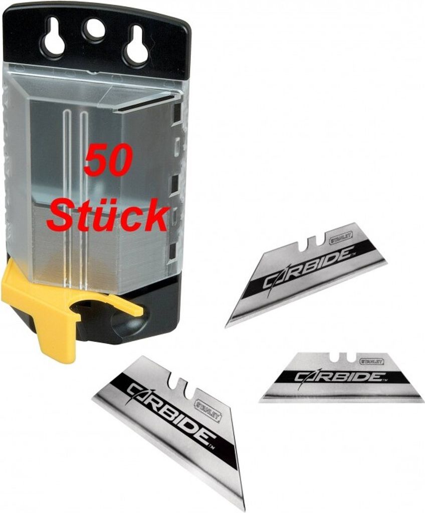 Black & Decker Trapezklinge Carbide 19mm Box 50 Stück Klingen SB Stanley - 8-11-800