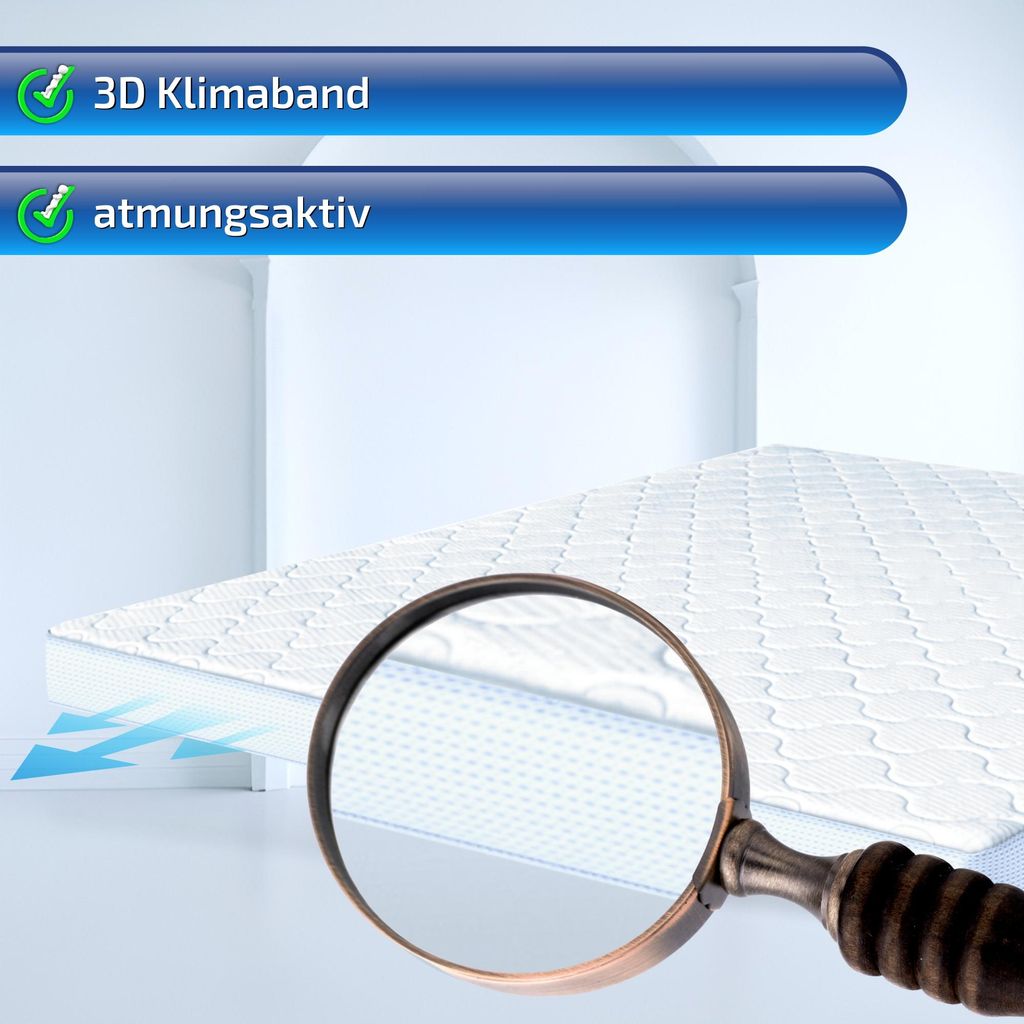 Gelax Platin Geltopper 90x200 cm 7 cm Höhe – 7 Zonen Gelax Visco-Schaum, atmungsaktiv, Bezug waschbar, Anti-Rutsch, ergonomisch & druckentlastend